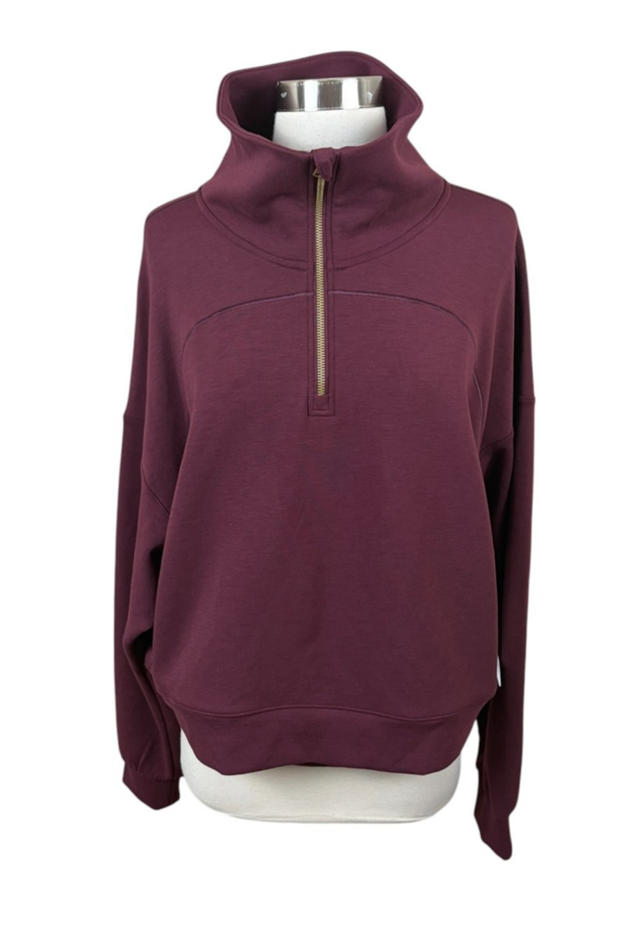 Rhone NEW DreamGlow 1/2 Zip in Bordeaux Red Burgundy Relaxed Size XL Cozy
